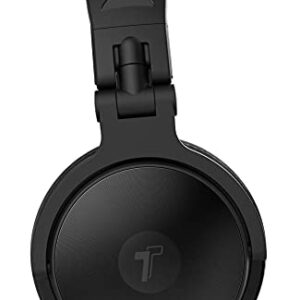 Thore Over Ear iPhone Headphones with Lightning Connector (Apple MFi Certified) – Closed Back Studio DJ Monitor Earphones (50mm Neodymium Drivers) (V200 Black/Red)