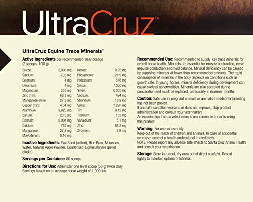 UltraCruz Equine Trace Minerals Supplement for Horses, 25 lb, Pellet (100 Day Supply)