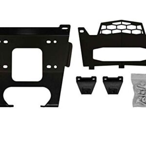 SuperATV Winch Mounting Plate for 2016-2020 Polaris RZR S 1000 | 2019-2020 Polaris RZR S4 1000 | Compatible with Many OEM and Aftermarket Winches | No Drilling Required!