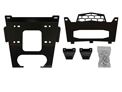 SuperATV Winch Mounting Plate for 2016-2020 Polaris RZR S 1000 | 2019-2020 Polaris RZR S4 1000 | Compatible with Many OEM and Aftermarket Winches | No Drilling Required!