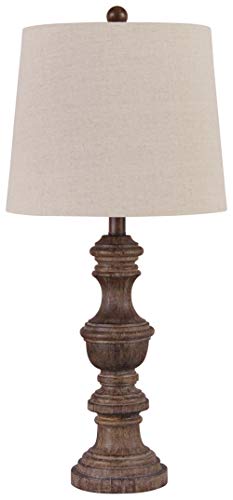 Signature Design by Ashley Magaly Cottage 27.65" Table Lamp, 2 Count Lamps, Brown