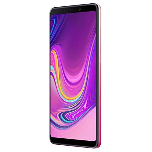 SAMSUNG Galaxy A9 2018 (128GB, 6GB RAM) 6.3" Display, Quad Camera, 4G LTE Dual SIM GSM Factory Unlocked, International Version - No Warranty (Bubblegum Pink)