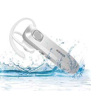bluetooth headset for cell phones, v5.0 wireless bluetooth earpiece for iphone, android, samsung, ipx5 waterproof 16 hrs talking hands free earphone with noise cancelling mic for outdoor/business