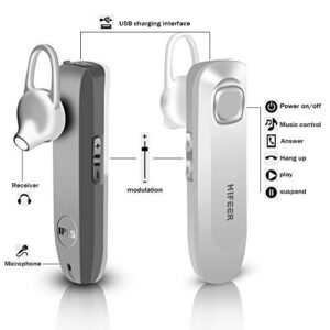 Bluetooth Headset for Cell Phones, V5.0 Wireless Bluetooth Earpiece for iPhone, Android, Samsung, IPX5 Waterproof 16 Hrs Talking Hands Free Earphone with Noise Cancelling Mic for Outdoor/Business