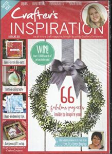 crafter's inspiration, the all in one craft magazine issue, 2018 issue, # 20 all free gifts are included. ( your craft kit includes die set, stamps, crafts stencil & 2 cd -roms ) printed in uk ( single issue magazine )