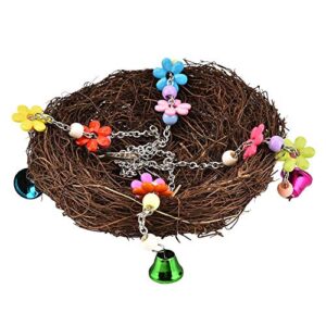 Yosoo Bird Nest,Natural Handmade Bird Nest House Hanging Cage Cave Bed Tent Hammock Hut for Parrot Canary Cockatiel or Other Small Birds