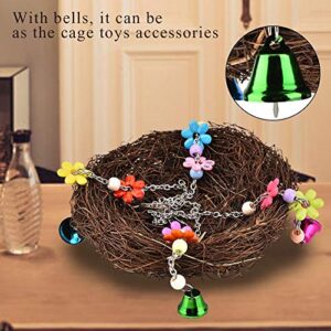 Yosoo Bird Nest,Natural Handmade Bird Nest House Hanging Cage Cave Bed Tent Hammock Hut for Parrot Canary Cockatiel or Other Small Birds