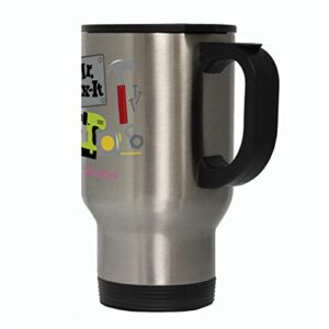 Personalized Custom Text Profession Mr. Fix It Steel Travel Mug Stainless