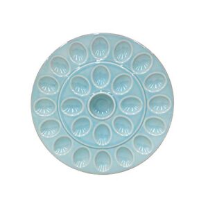 casafina ceramic stoneware 13'' egg platter - cook & host collection, robin's egg blue | microwave, dishwasher, oven & freezer safe dinnerware | food safe glazing | restaurant quality serveware