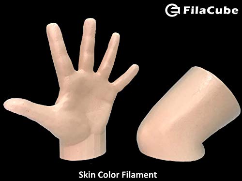 Skin/Flesh PLA 3D Printer 1.75mm Filament 1kg - FilaCube PLA 2 Light Skin Color Tone 1.75 mm 1 kg 3D Printing Plastic Filament Supply for Human Organ Model Body Girl Toy epidermis [Made in USA]