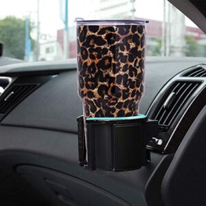 30 oz. Tumbler Double Wall Stainless Steel Vacuum Insulation Travel Mug with Crystal Clear Lid and Straw, Water Coffee Cup for Home,Office,School, Ice Drink, Hot Beverage,Leopard