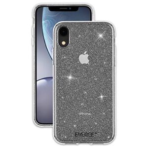 emerge shimmer iphone xr glitter cell phone case - sparkle effect clear
