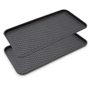 2 pack large multifunctional boot tray boot mat washable indoor or outdoor tray mat for shoes boots plants pots paint tins pet bowls car storage, 30 x 15 x 1.2 inches