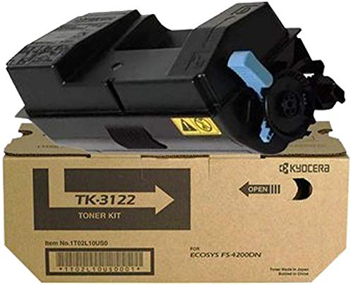 Kyocera 1T02L10US0 Model TK-3122 Black Toner Kit For use with Kyocera ECOSYS FS-4200DN, M3040idn, M3540idn and M3550idn Laser Printers; Up to 21000 Pages Yield at 5% Coverage