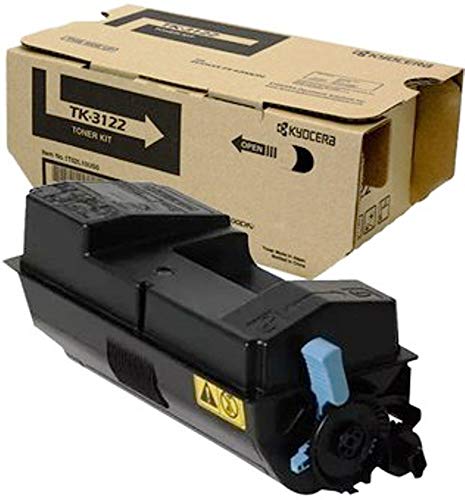 Kyocera 1T02L10US0 Model TK-3122 Black Toner Kit For use with Kyocera ECOSYS FS-4200DN, M3040idn, M3540idn and M3550idn Laser Printers; Up to 21000 Pages Yield at 5% Coverage