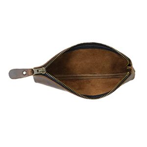 Hide & Drink, Pencil Pouch Handmade from Full Grain Leather - Bourbon Brown