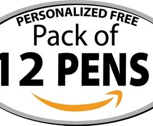 Ballpoint Soft Touch Personalized Ink Pens with Stylus Tip - The Jewel - Click action - Custom - Black writing - Printed Name - Imprinted - Your Logo/Message - FREE PERZONALIZATION (Assorted Colors)