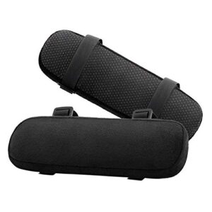 moko office chair armrest pads, foam soft elbow pillow - universal chair arm covers for elbows and forearms pressure relief - black(2 pack)