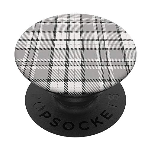 Grey Plaid Popsocket PopSockets PopGrip: Swappable Grip for Phones & Tablets