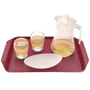 Morcte 6-Piece Plastic Fast Food Serving Trays, 16.73" x 11.73"