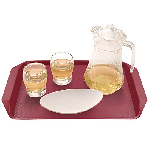 Morcte 6-Piece Plastic Fast Food Serving Trays, 16.73" x 11.73"