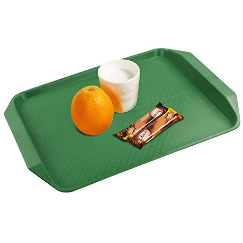 Morcte 6-Piece Plastic Fast Food Serving Trays, 16.73" x 11.73"