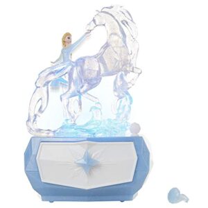 frozen 2 elsa & nok spirit animal horse jewelry box with lights & sounds! accessory ring included - perfect for any elsa fan! for girls ages 3+