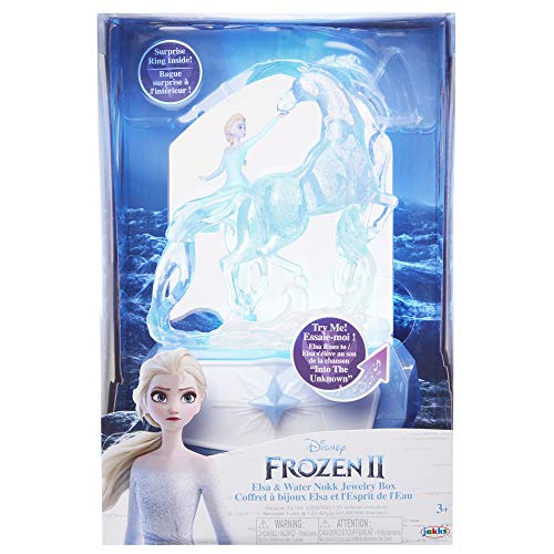 Frozen 2 Elsa & Nok Spirit Animal Horse Jewelry Box with Lights & Sounds! Accessory Ring Included - Perfect for Any Elsa Fan! for Girls Ages 3+