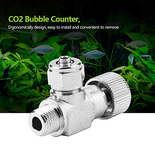 Needle Valve for Aquarium System CO2 Regulator Bubble Counter Fish Tanks Accessory (01# Single Head Micro-metering Valve for Gauge)