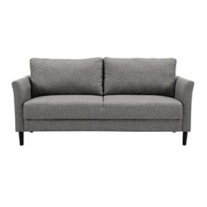 Naomi Home Claire Affordable Modern Couch & Living Room Sofa - Mid-Century Style, Compact Design for Small Spaces - Eco-Friendly Linen - Easy Assembly - Sofa Couch Bliss, Gray