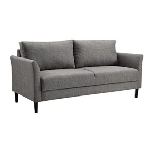 Naomi Home Claire Affordable Modern Couch & Living Room Sofa - Mid-Century Style, Compact Design for Small Spaces - Eco-Friendly Linen - Easy Assembly - Sofa Couch Bliss, Gray