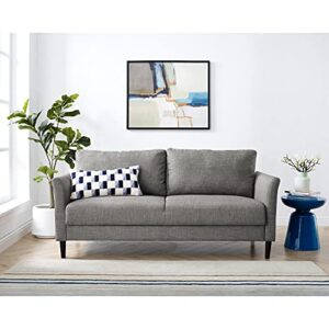 Naomi Home Claire Affordable Modern Couch & Living Room Sofa - Mid-Century Style, Compact Design for Small Spaces - Eco-Friendly Linen - Easy Assembly - Sofa Couch Bliss, Gray