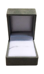 gray (grey) fancy ring box jewelry box