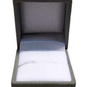 Gray (Grey) Fancy Ring Box Jewelry Box