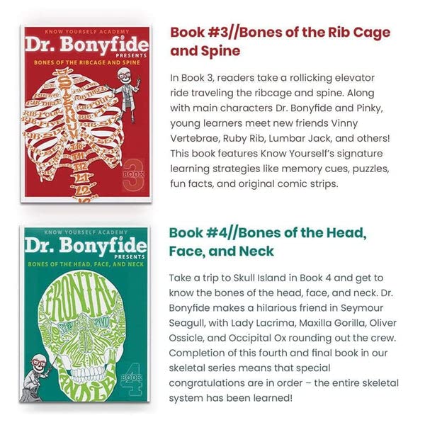 Know Yourself - 206 Bones of The Human Body Bonus Bundle, Interactive Activity Workbooks to Learn About The Human Body, Skeleton Coloring Kit, Crayons, Educational Playing Cards, for Ages 8-12