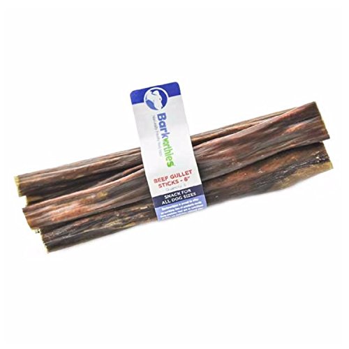 Barkworthies 6-Inch Beef Gullet Sticks for Dogs (12 pk) - Healthy Dog Treats - Protein-Packed, Promotes Dental Health - Quick Hollow Dog Chew - Great for Older Dogs and Teething Puppies