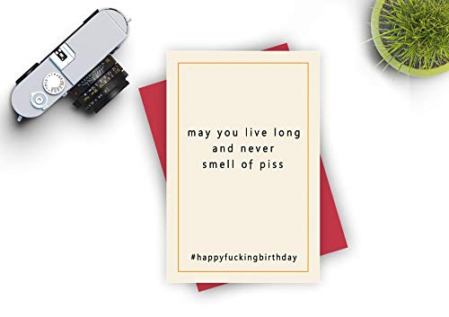 Funny Birthday Card - May You Live Long. Card for Best Friend, Brother, Sister, Joke Naughty Card