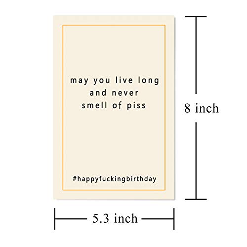 Funny Birthday Card - May You Live Long. Card for Best Friend, Brother, Sister, Joke Naughty Card