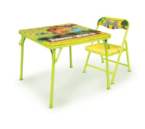 Jurassic World Table & Chair Set Kids Table, 20" L x 20" W x 16.4" H