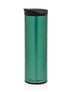travel mug flip top beverage tumbler – green - 17 oz