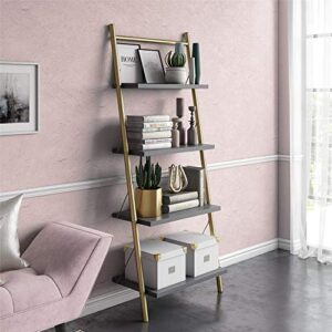 nova 4 shelf ladder bookcase, graphite gray
