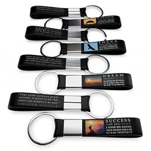 inkstone 4-pack of inspirational quote keychains - perfect for teacher appreciation gifts or bulk keychain purchases