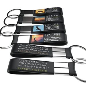 Inkstone 4-Pack of Inspirational Quote Keychains - Perfect for Teacher Appreciation Gifts or Bulk Keychain Purchases