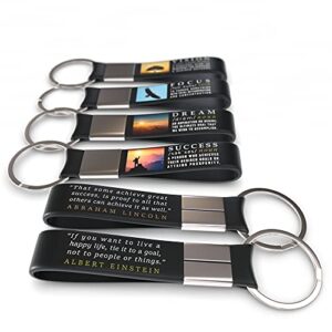 Inkstone 4-Pack of Inspirational Quote Keychains - Perfect for Teacher Appreciation Gifts or Bulk Keychain Purchases
