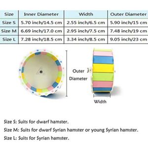 Oncpcare Hamster Exercise Toys Hamster Running Exercise Wheel Hamster Silent Spinner Accessories Adorable Hamster Cage Attachment Options Suits Little Gerbil, Chinchilla