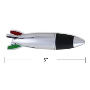 VNFLY 2-Pack Rocket Pens, 4-Color Ballpoint Pen, Fat Pens, Jumbo Pens with Rubber Grip (Silver)