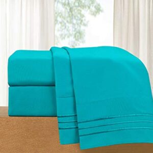 Elegant Comfort Luxury 4-Piece Bed Sheet Set - Luxury Bedding 1500 Thread Count Egyptian Quality, Wrinkle Resistant Cool & Breathable, Easy Elastic Fitted, King, Teal