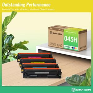 S SMARTOMNI 045H 045 High Yield Compatible Toner Cartridges Replacement for Canon 045 H Toner for Canon ImageCLASS MF634Cdw MF632Cdw LBP612Cdw LBP611 MF633Cdw LBP613Cdw 4-Pack (KMCY)