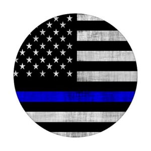 USA Flag Thin blue Line Police Officer Chirstmas Gifts PopSockets PopGrip: Swappable Grip for Phones & Tablets