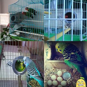 PINVNBY Parakeet Nest Box Bird House Budgie Wood Breeding Box for Lovebirds, Parrotlets Mating Box (M:7.9 * 4.7 * 4.7 inch)